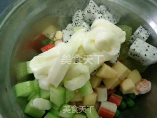 Vegetable, Fruit and Seafood Salad recipe