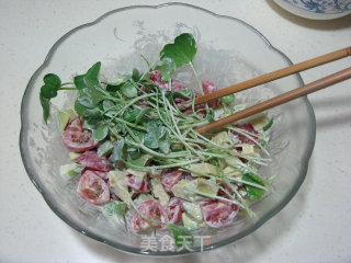 Fried Salmon and Avocado Salad recipe