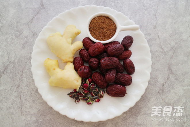 Rose Brown Sugar Ginger Jujube Tea recipe