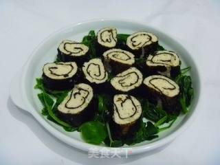 [winter Healthy Vegetables] Plum Blossoms Three Lanes---plum Blossoms and Seaweed Chicken Rolls recipe