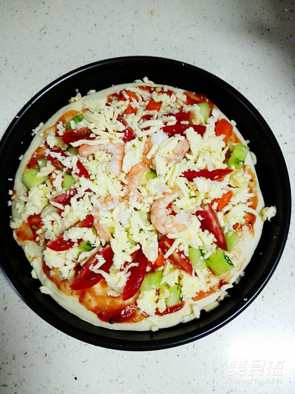 Ki Wai Shrimp Vegetable and Fruit Pizza recipe