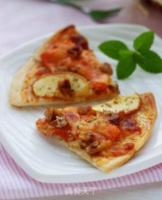 New Year---peach Kernels Plus Fruity Chicken Boundless Crispy Bottom Pizza recipe