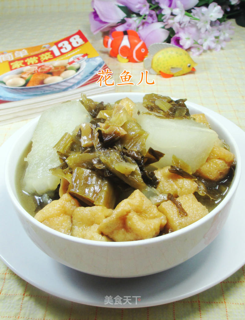 Small Oil Tofu, Pickled Cabbage and Winter Melon recipe