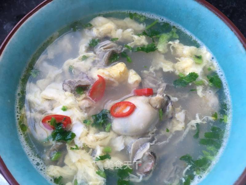 "runzao Soup" Oyster Meat and Egg Drop Soup recipe
