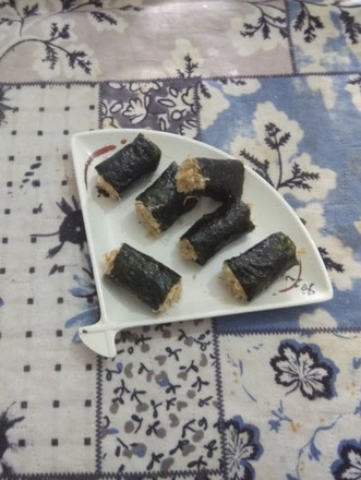 Seaweed Pork Floss Rice Roll recipe