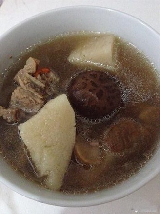 Yam Chestnut and Mushroom Pork Rib Soup recipe