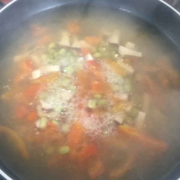 Vegetable Rice Cake Soup recipe