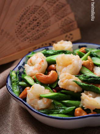 Stir-fried Shrimp with Asparagus recipe