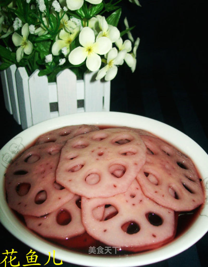 Mulberry Juice Lotus Root Slices