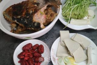 Yam Fish Head Tofu Soup recipe