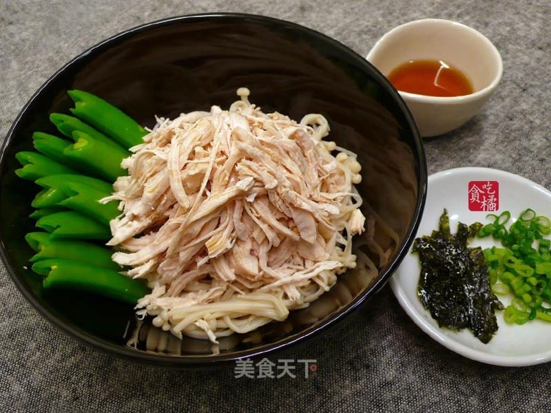 Shredded Chicken with Japanese Mushroom Shredded Chicken Shredded Light 4 recipe