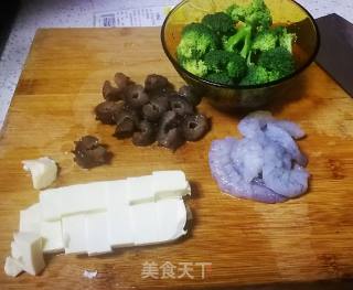 Braised Tofu with Sea Cucumber and Shrimp recipe