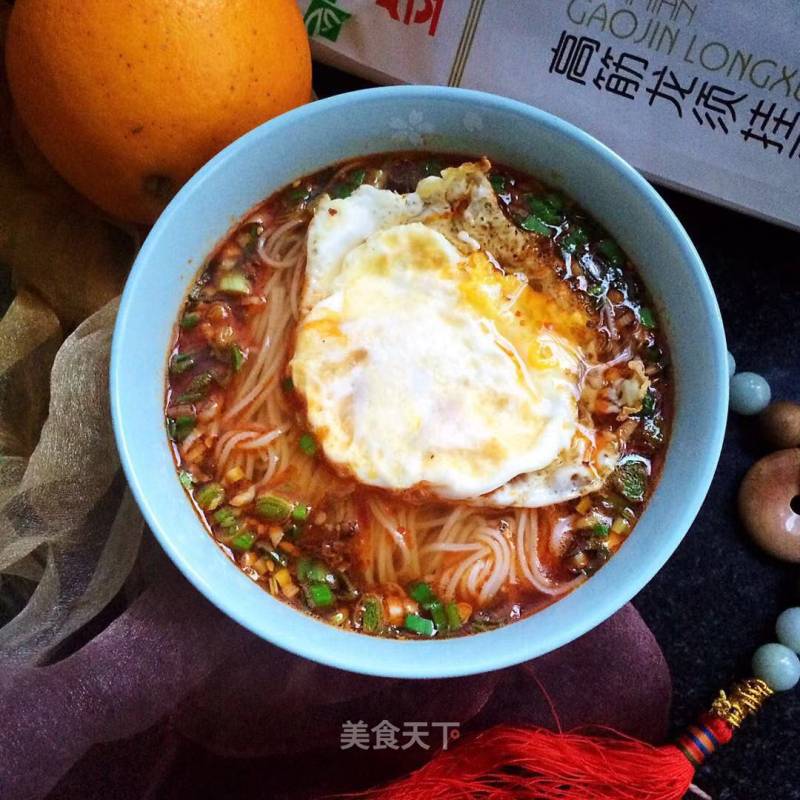 Fried Egg Sour Noodle Soup recipe