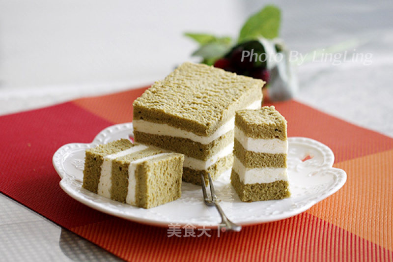 Matcha Cream Cheese Layer Cake recipe