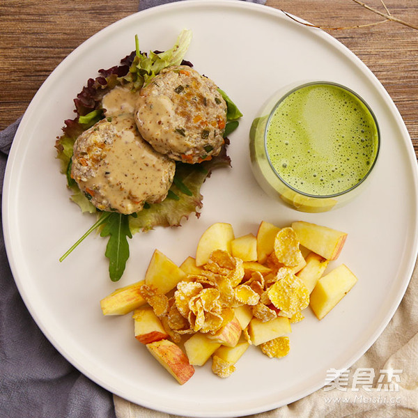 Tofu Cutlets with Apple Salad | Suncat Breakfast recipe