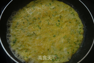 Rice, Fish and Cheese Omelette recipe