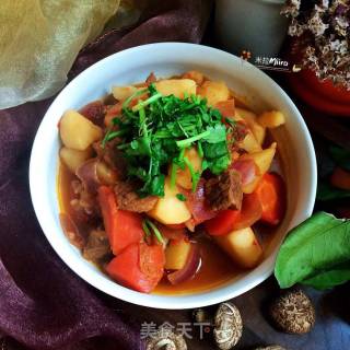 Tomato Beef Stew with Potatoes recipe