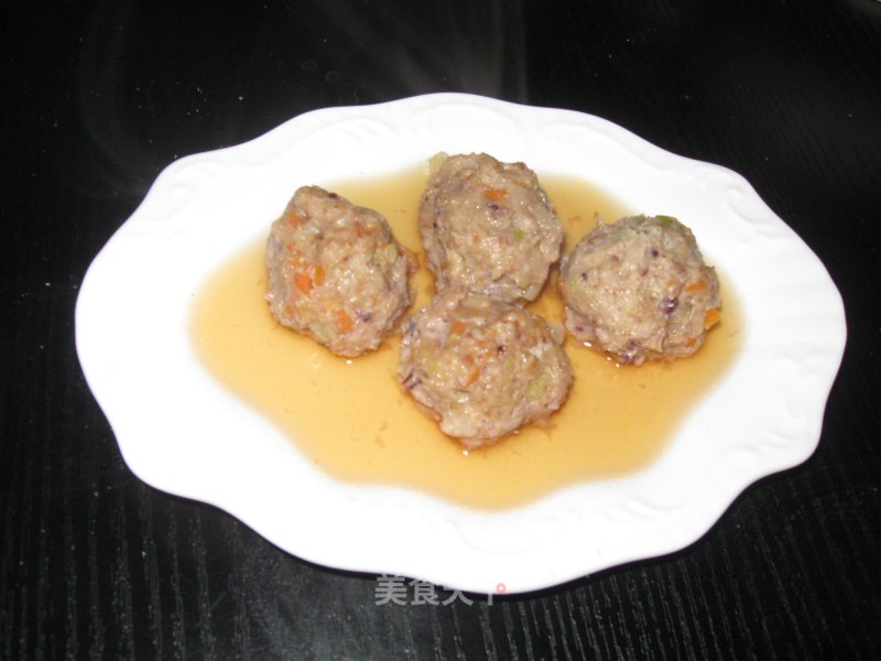 Steamed Pork Squid Meatballs recipe