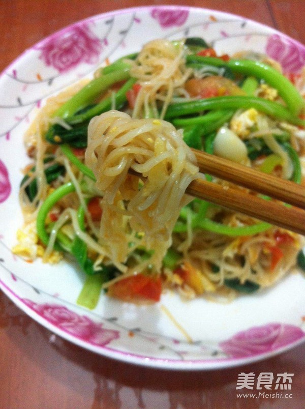Fried Rice Noodles for One Person recipe
