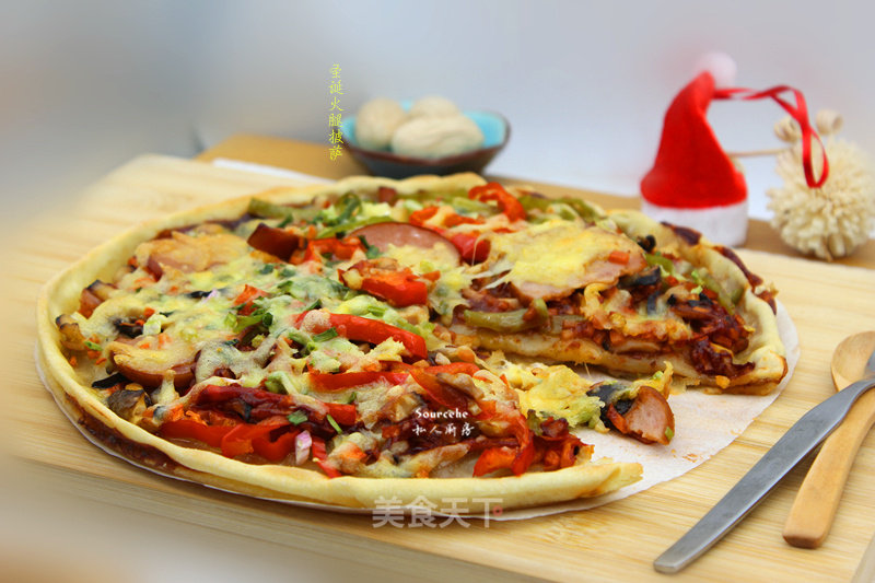 Christmas Ham Pizza recipe