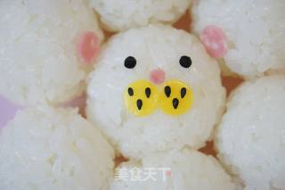 Cute Little Lion Rice Ball Meal recipe