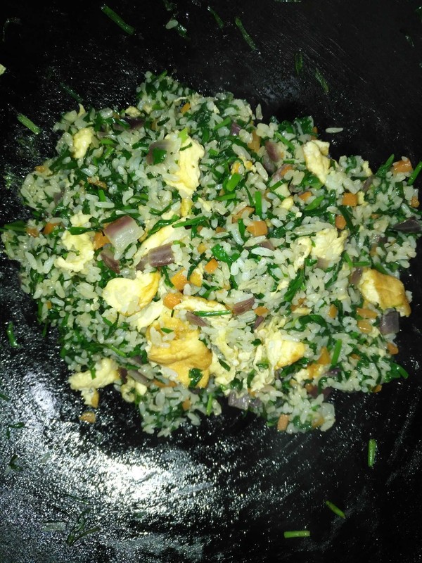 Fried Rice with Egg and Leek recipe