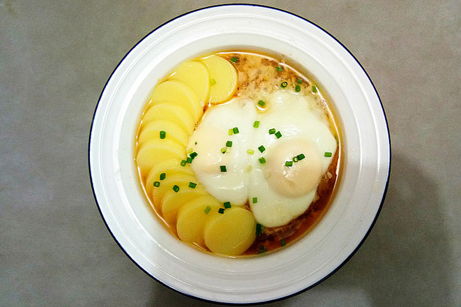 Steamed Eggs with Minced Meat and Tofu recipe