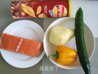 Salmon Salad with Potato Chips recipe