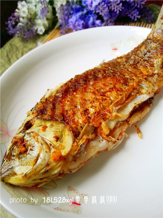 Grilled Crucian Carp on Electric Baking Pan recipe