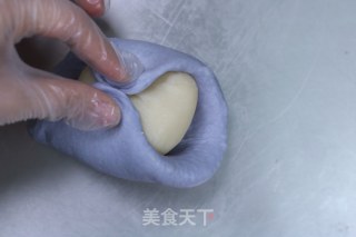 Butterfly Pea Flower Chestnut Mochi Soft Ou Bun recipe