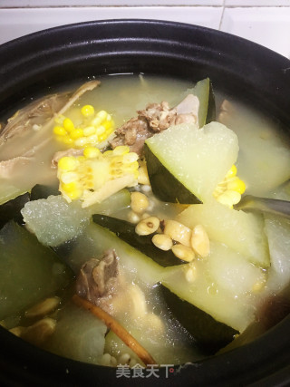 Winter Melon and Barley in Pot Muscovy Duck (relieving Heat and Moisture Soup) recipe