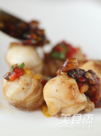 Pan-fried Scallops with Colored Peppers recipe