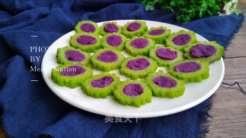 Bitter Gourd and Purple Sweet Potato Cake recipe