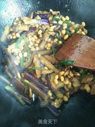 Eggplant with Soy Beans recipe