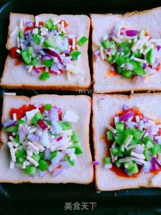 Shrimp Croutons Pizza Breakfast recipe