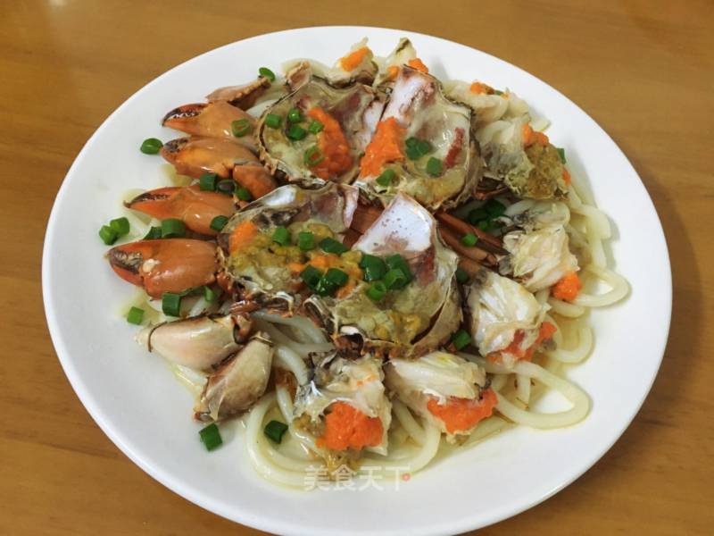 Steamed Crab with Udon Noodles recipe