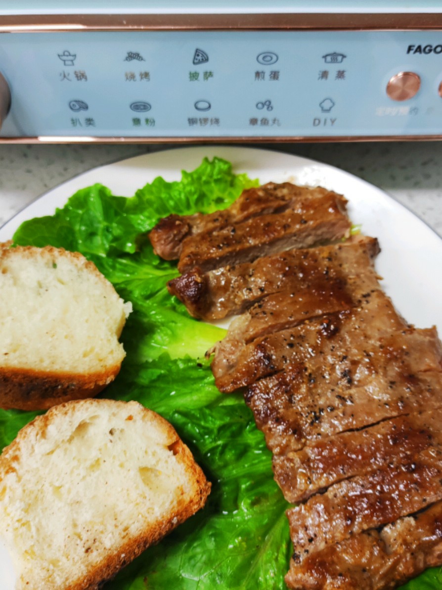 One Steak, Two Slices of Bread, One Meal recipe