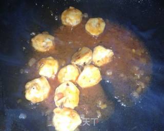 Stir-fried Pasta with Cuttlefish Balls in Tomato Sauce recipe