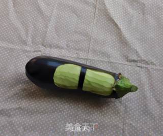 Carving Eggplant Embroidered Shoes Recalling Childhood recipe