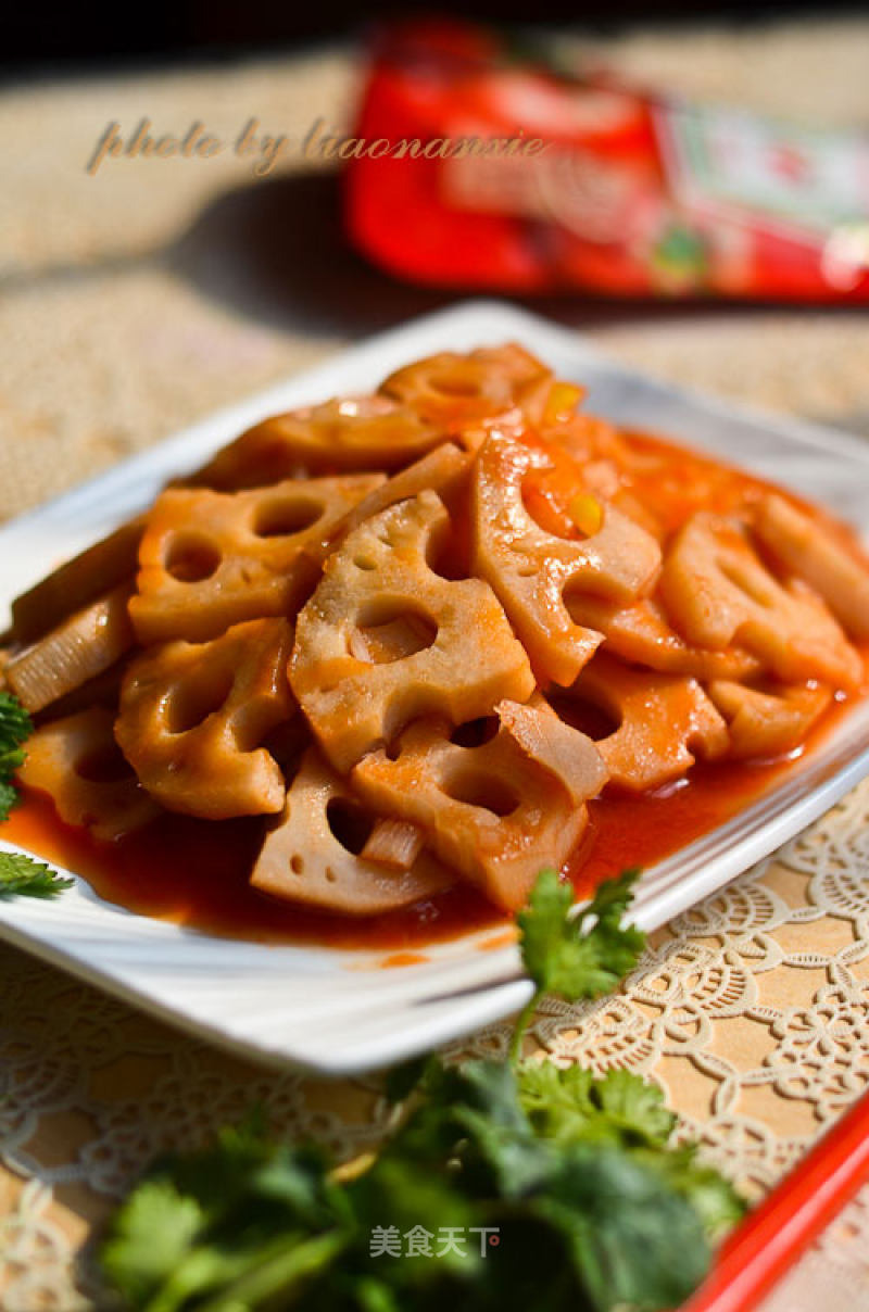 Tomato Sauce Lotus Root recipe