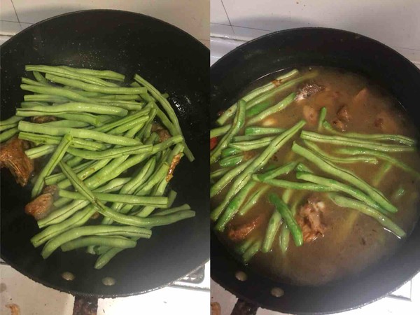 Braised Noodles with Beans and Pork Ribs recipe