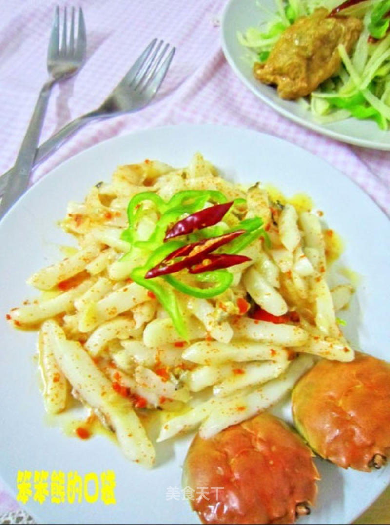 Crab Meat Rice Cake Strips recipe