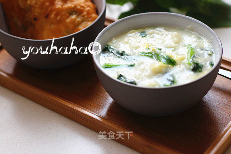 Spinach and Egg Lump Soup recipe