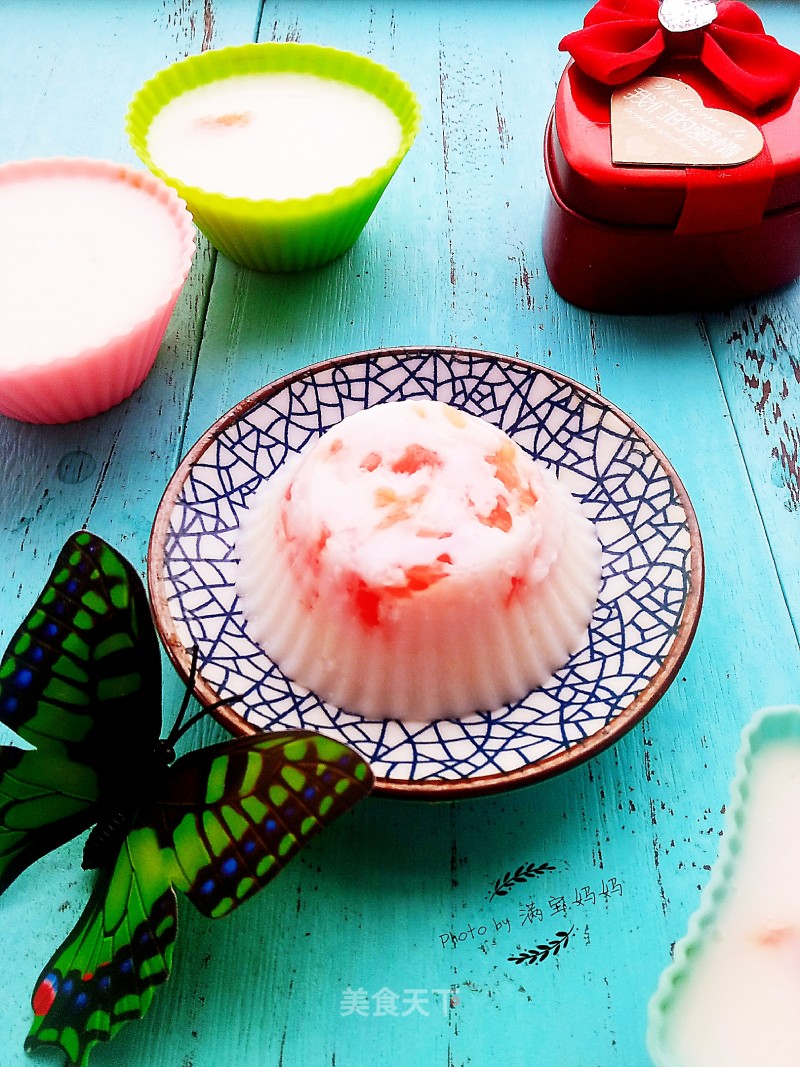 Red Pomelo Coconut Milk Jelly recipe