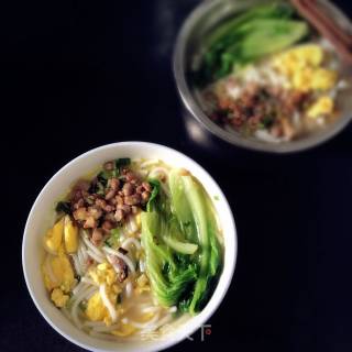 [longyan Yongding] Minced Meat, Eggs, Vegetables and Rice Noodles recipe