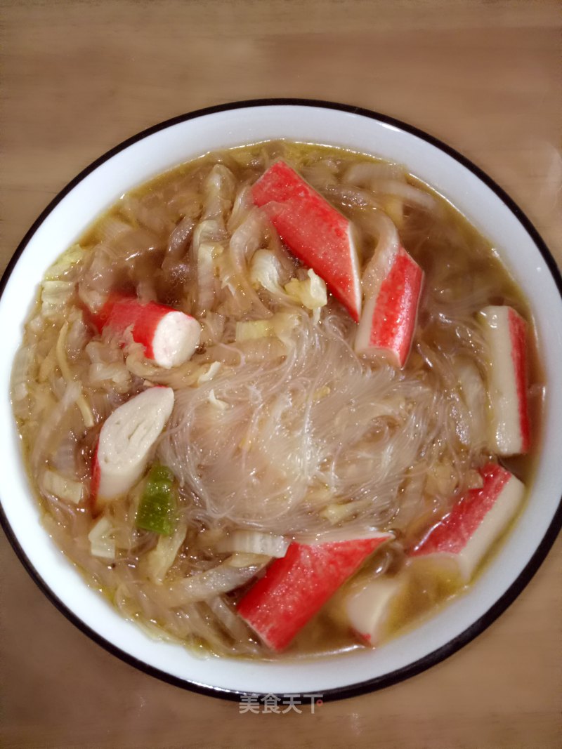 Crab Sticks Cabbage Vermicelli Soup recipe