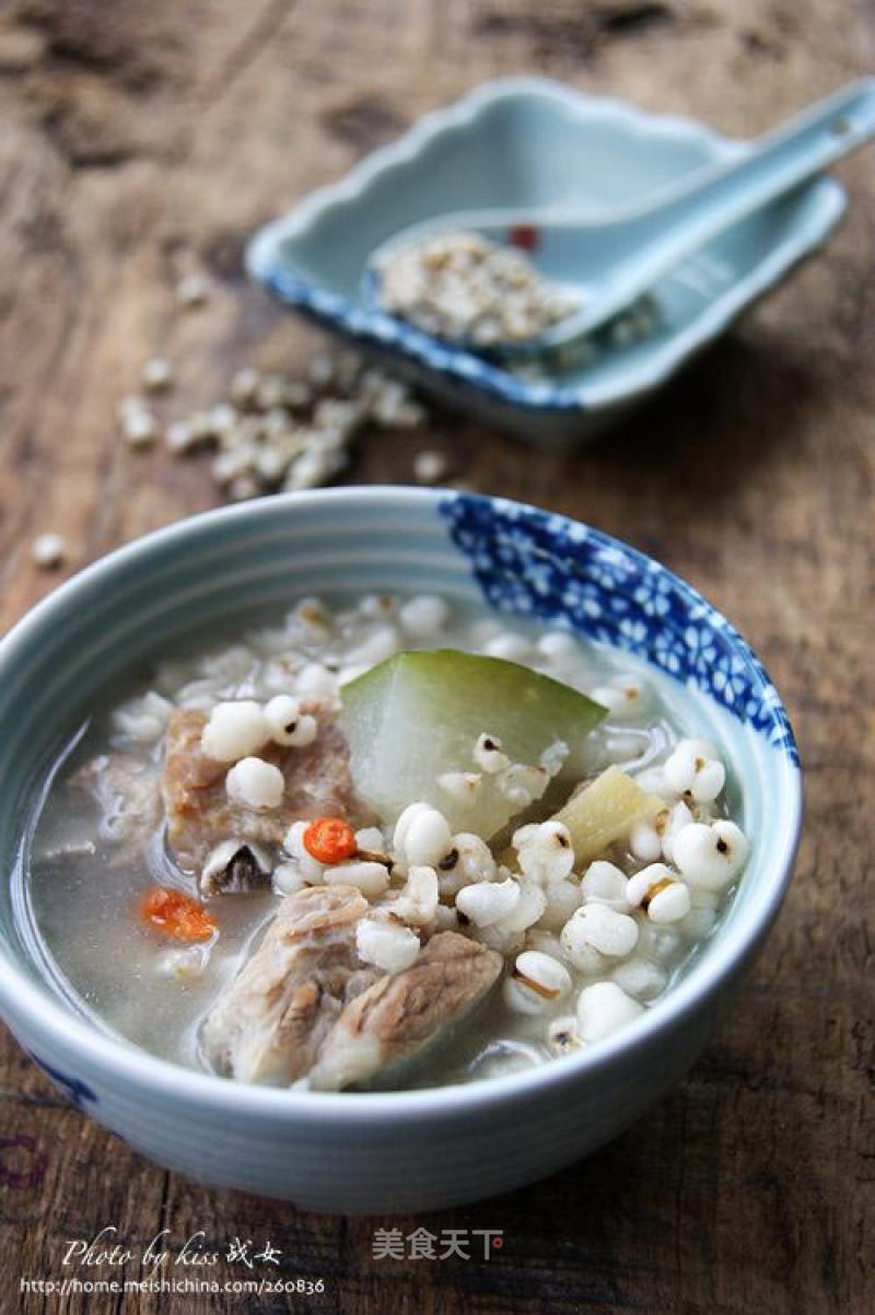 Pork Ribs, Winter Melon and Coix Seed Congee recipe