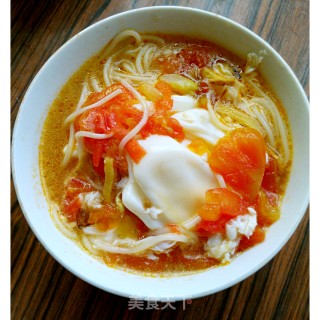 Tomato and Egg Noodle Soup recipe