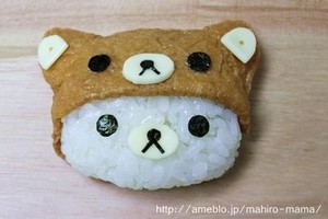 Rilakkuma Tofu Skin Sushi (2 Types) recipe