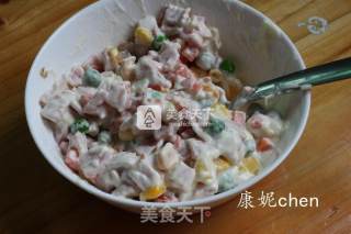 #aca烤明星大赛#salad Bacon Bread recipe